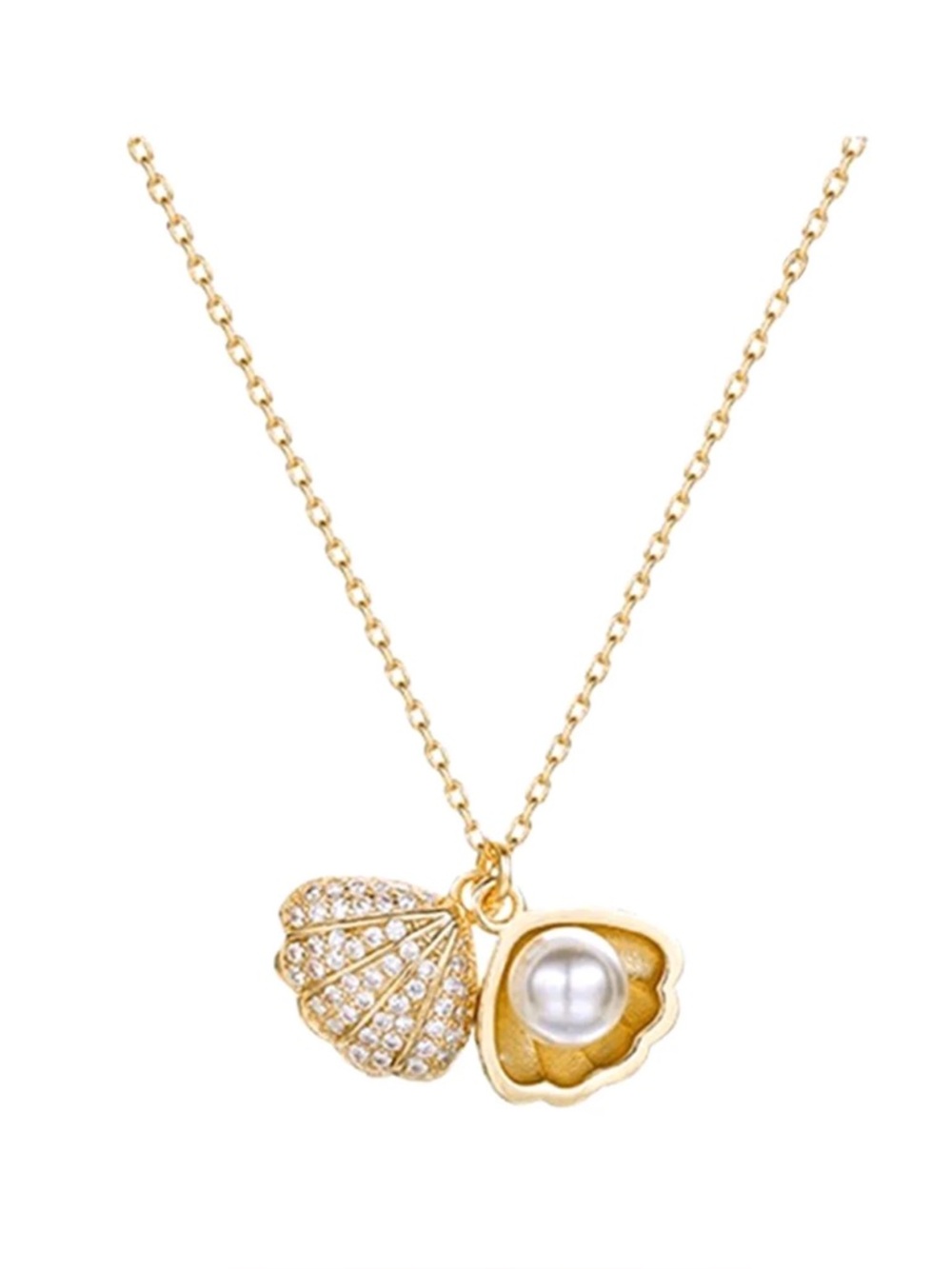 Charlotte & Lexi Shell Pearl Necklace